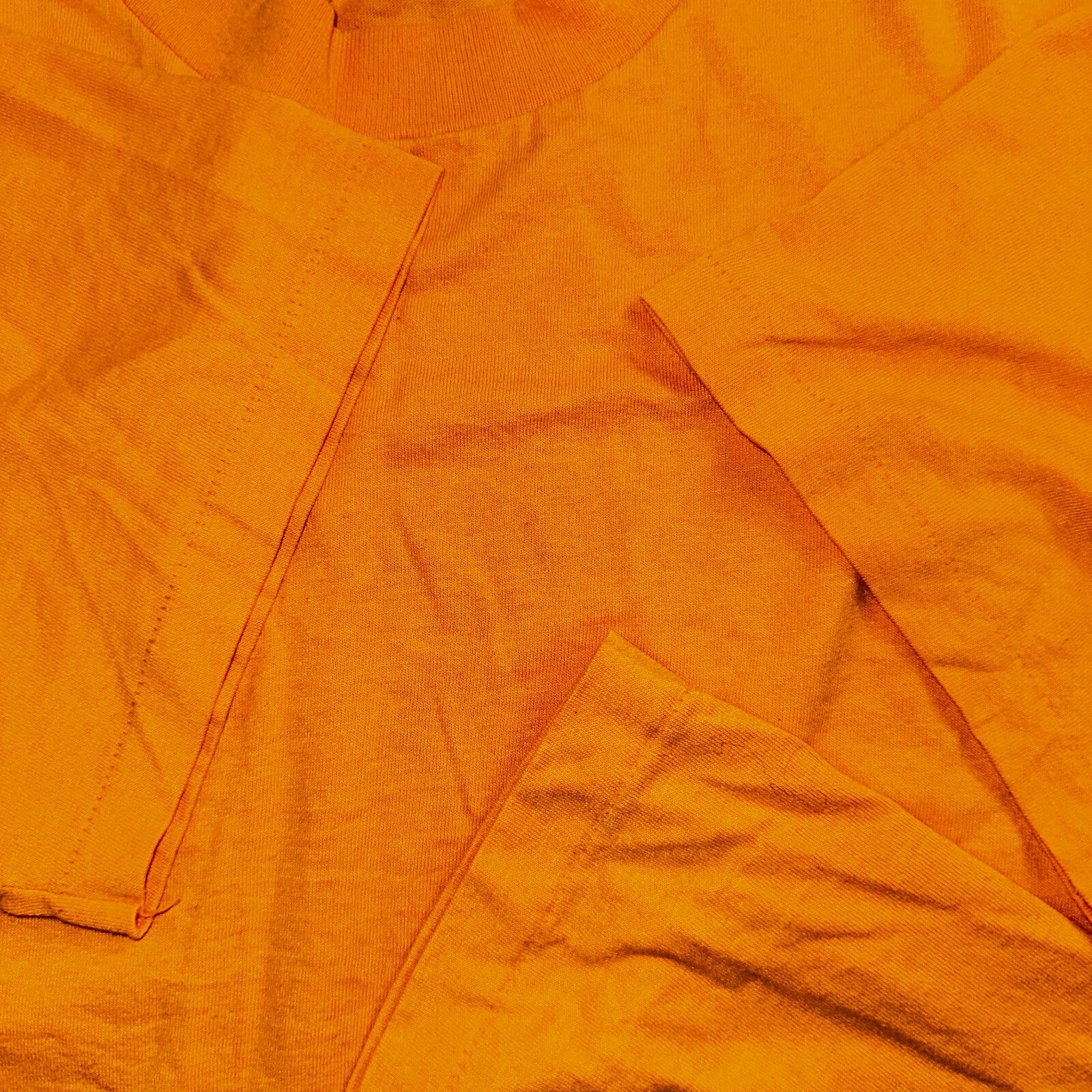 Hanes Blank Yellow Single Stitch VTG T Shirt XL USA No Print Graphic Basic