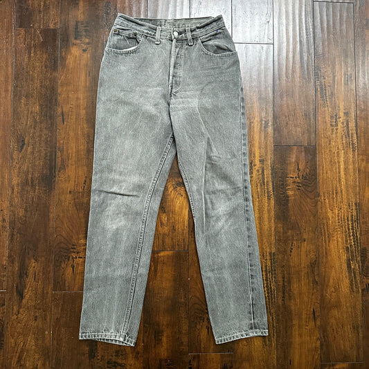VTG 90s Levis 501 Button Fly 27x30 USA Tag Jeans Straight Wash Grey XX Act Faded