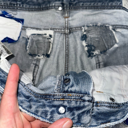 Diesel Larkee Bootcut Stretch Jeans Mens 36x30 Blue Straight 008M2 Whisker Italy