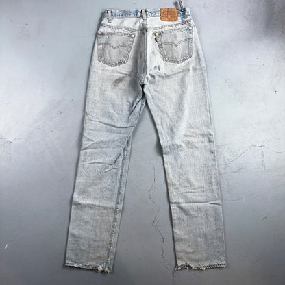 Levis 501 Vintage 80s USA XX Straight Leg Jeans Blue Light Wash 34x36 Act 31x34