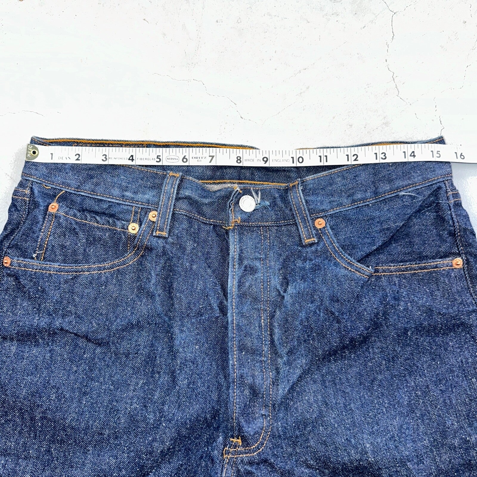 Levis 501 Vintage 90s USA XX Straight Leg Jeans Blue Dark Wash 34x32 Act 31x29