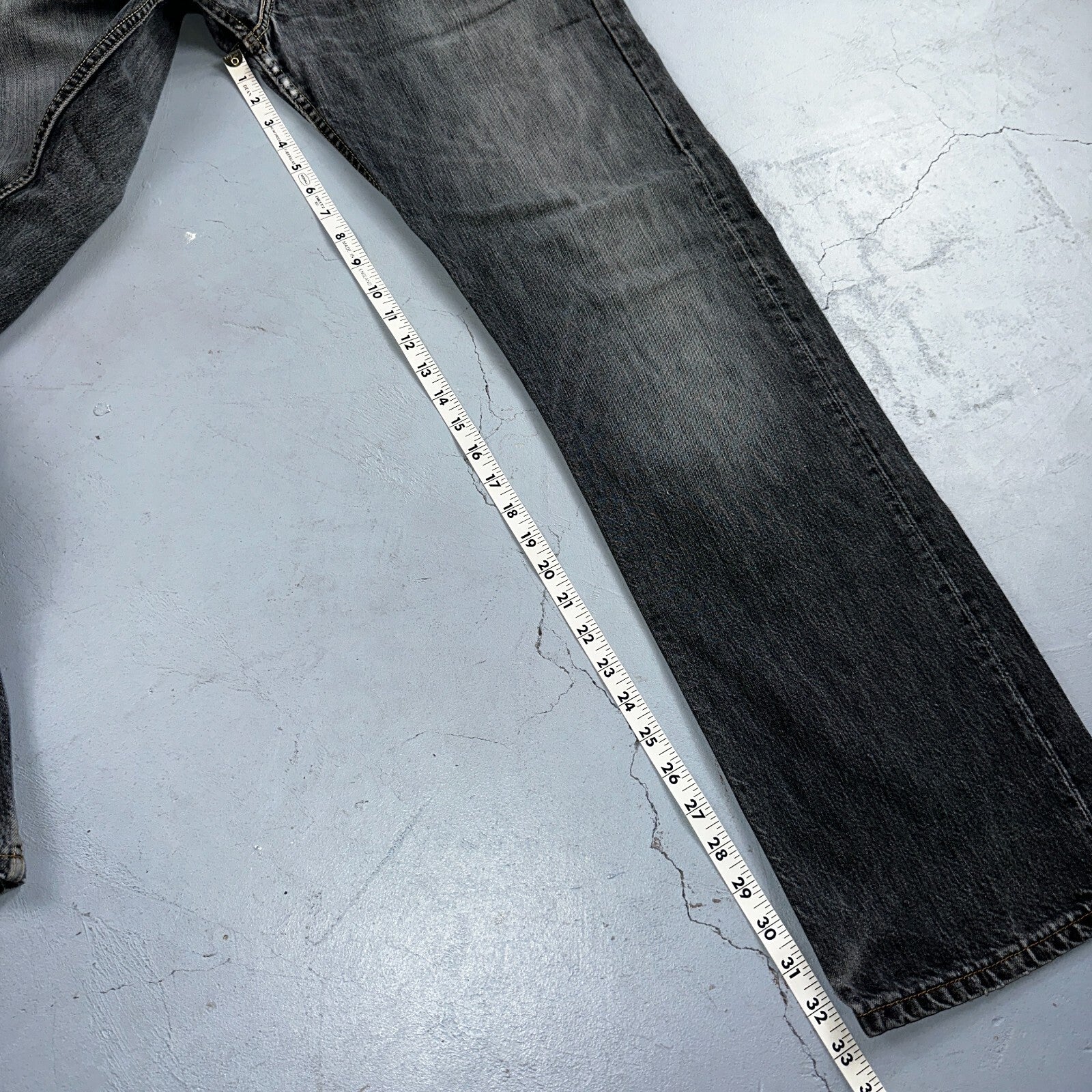 Levis 501 Vintage Y2K XX Straight Leg Jeans Black Light Wash 34x34 Act 33x33