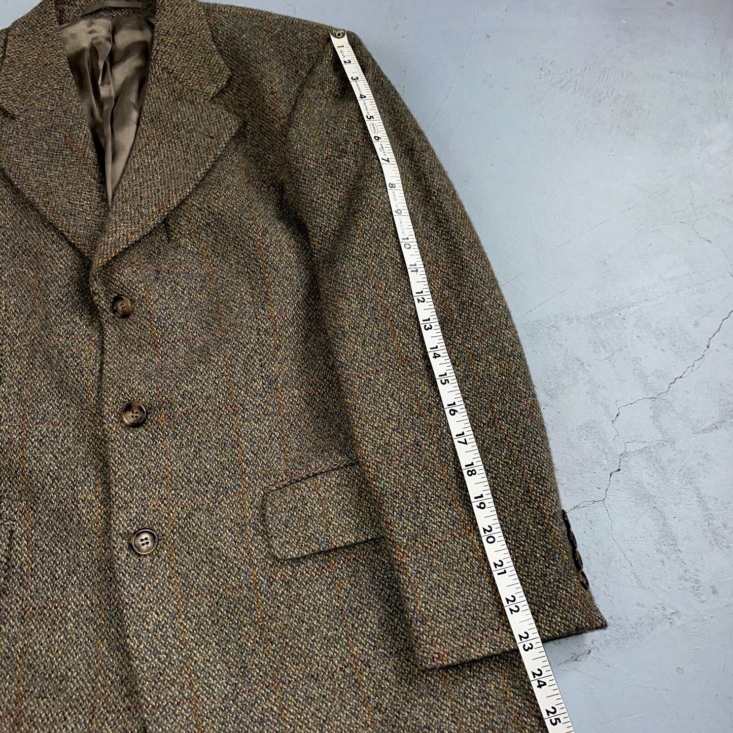 VTG Hugo Boss Alexander Scotland Wool 40 Short Sport Coat Blazer Jacket Tweed