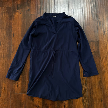 Indulge In Style Women's Dress L Blue Tassel Longe Sleeve Cute Wedding