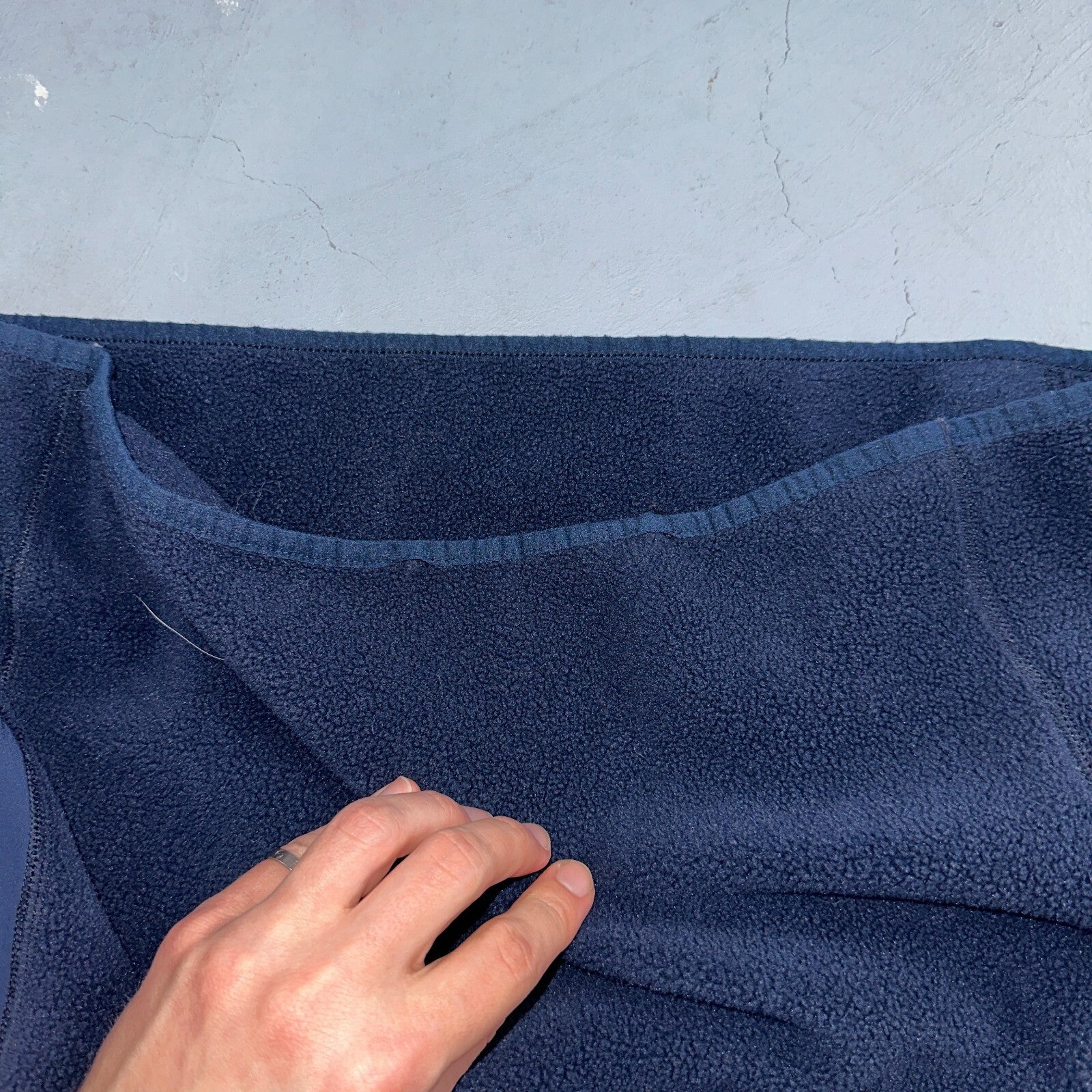 Vineyard Vines Vineyard Navy Quarter Zip Fleece Lined Mountain Sweater - Size M