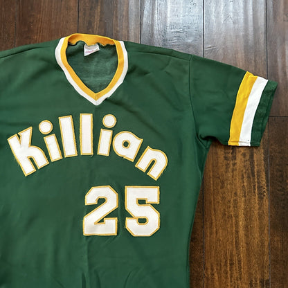 VTG USA Rawlings Green MLB Miami Oregon Baseball Jersey 38 1970s Killian 25