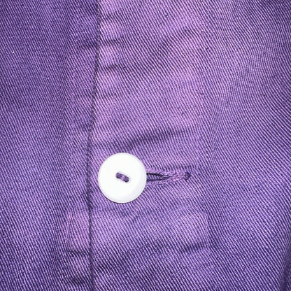 VTG 1940s 50s Overcoat Overdye Purple Jacket Rockabilly Pos WWII Chore Work Coat