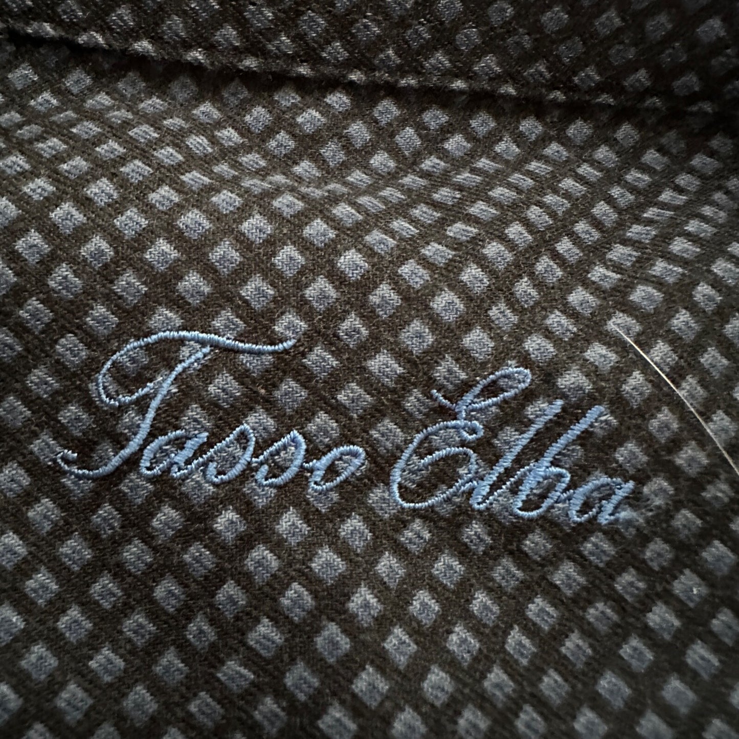 Tasso Elba Mens Shirt XL Floral Paisley Button Down Long Sleeve Cotton Navy