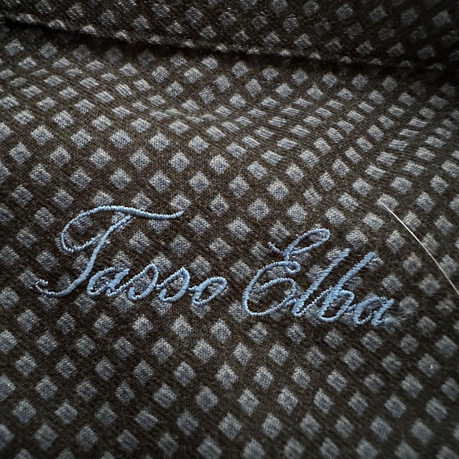 Tasso Elba Mens Shirt XL Floral Paisley Button Down Long Sleeve Cotton Navy