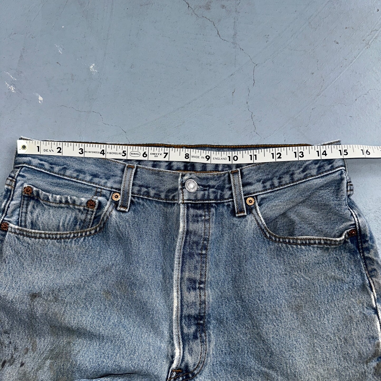 Levis 501 Vintage Y2K XX Straight Leg Jeans 90s Blue Light Wash 33x30 Act 32x28