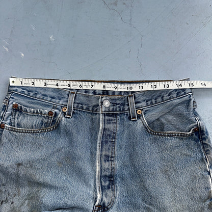 Levis 501 Vintage Y2K XX Straight Leg Jeans 90s Blue Light Wash 33x30 Act 32x28