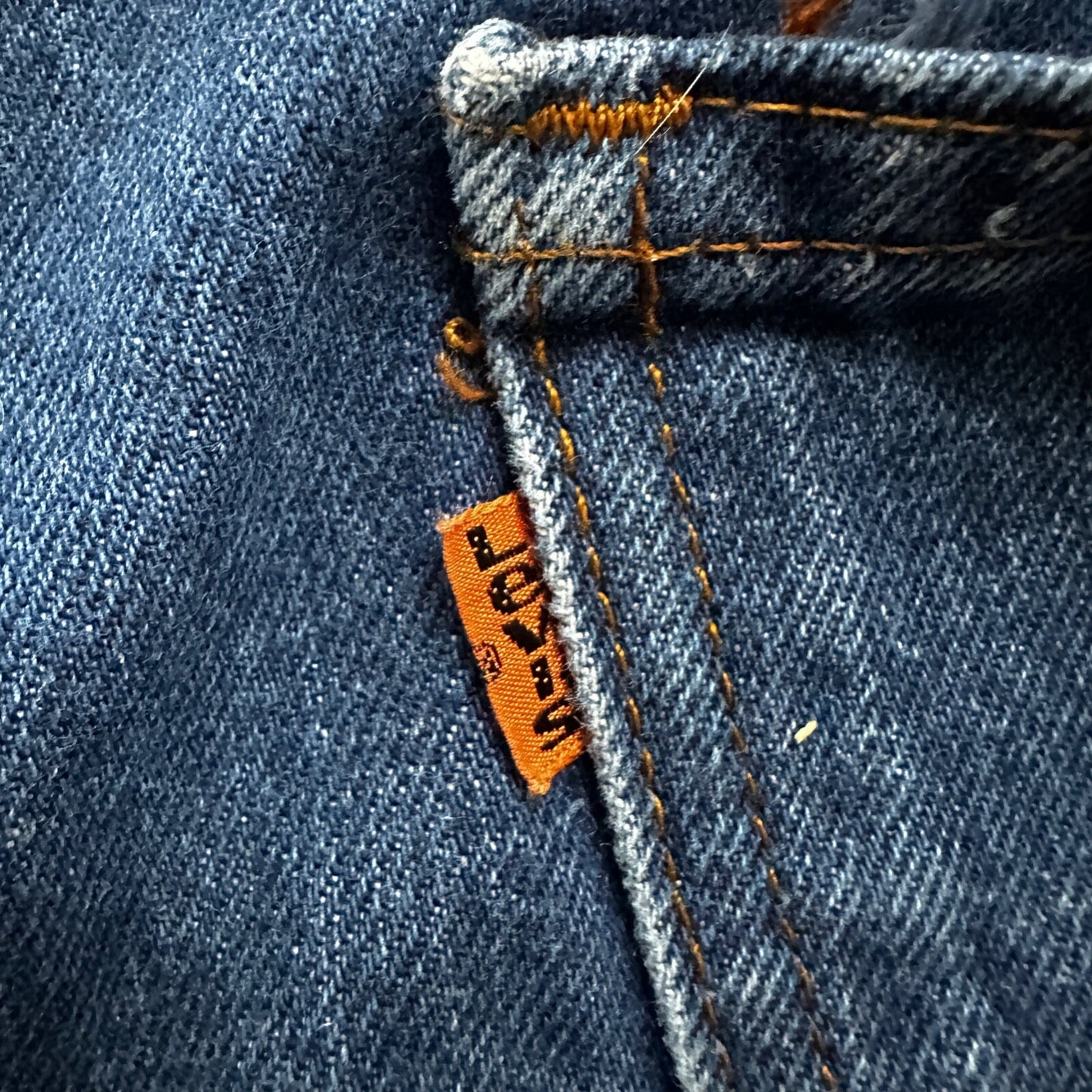 Vintage 80s Levis 646 Boot Flare Orange Tab 36x36 USA Blue Jeans 501 Act 33x34