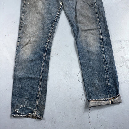 Levis 501 Vintage 80s Redline Selvedge USA XX Jeans Light Wash 32x36 Act 30x31