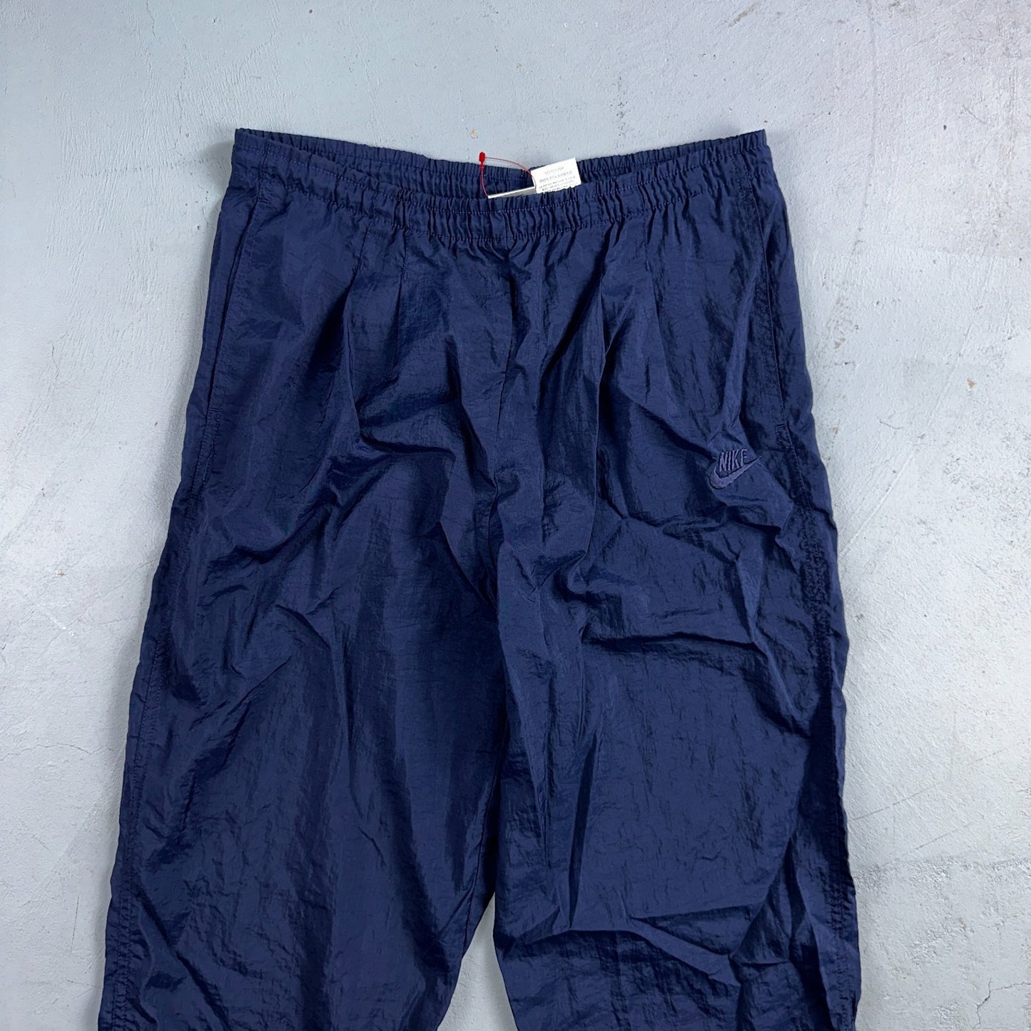 Nike VTG 90s Windbreaker Track Pants Ankle Zip Unlined Navy 1990s Essential