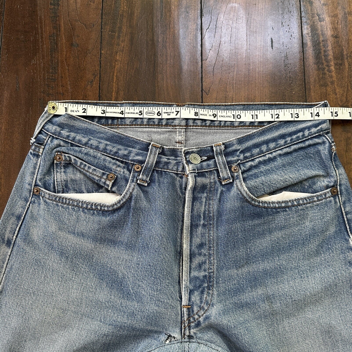 Levis Vintage 80s Redline Selvedge USA 501 XX Jeans 66 70s Light 32x36 Act 29x30