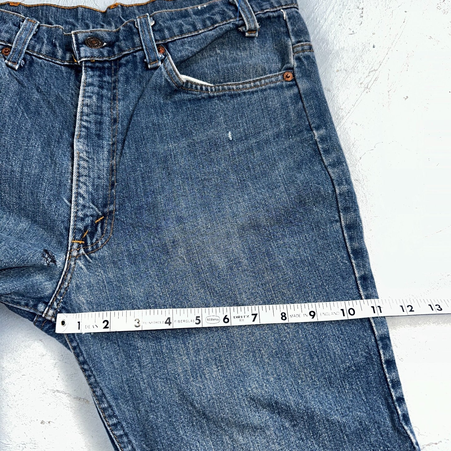 Levis 517 Vintage 80s USA Orange Tab Bootcut Flare Blue Worn Jeans Act 32x26