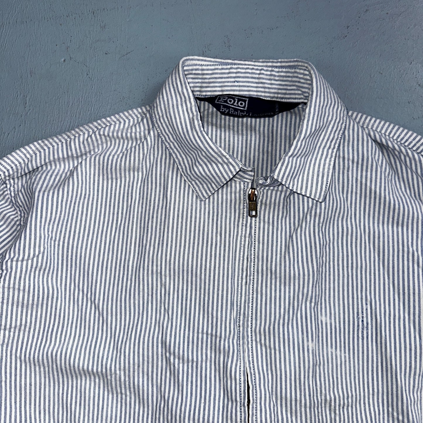 Polo By Ralph Lauren VTG 90s Harrington Jacket Hickory Stripe Workwear Ricky