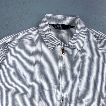 Polo By Ralph Lauren VTG 90s Harrington Jacket Hickory Stripe Workwear Ricky