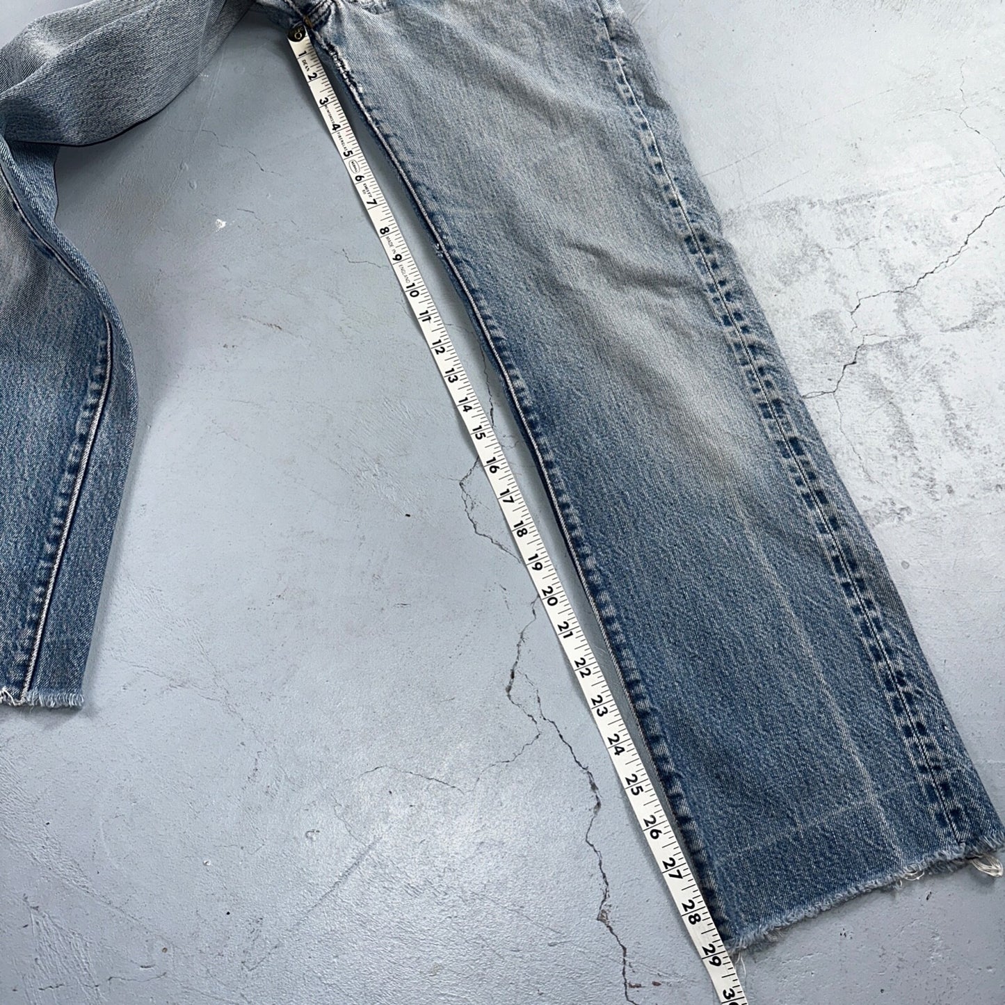 Levis 501 Vintage 80s Redline Selvedge USA XX Jeans Light Wash 524 Act 25x29