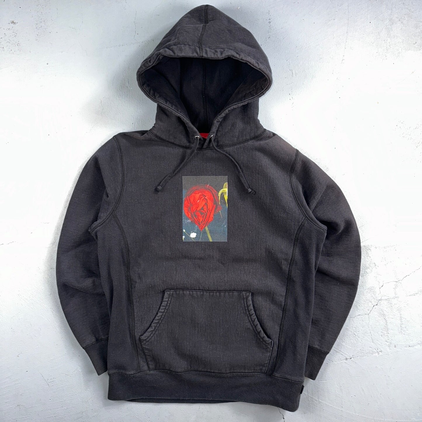 Supreme Araki Rose Hooded Sweatshirt Black Size Medium Hoodie FW16 2016