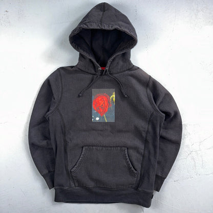 Supreme Araki Rose Hooded Sweatshirt Black Size Medium Hoodie FW16 2016