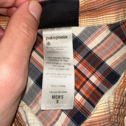 Patagonia Men's Button Down Short Sleeve Shirt S Organic Cotton Plaid Fall