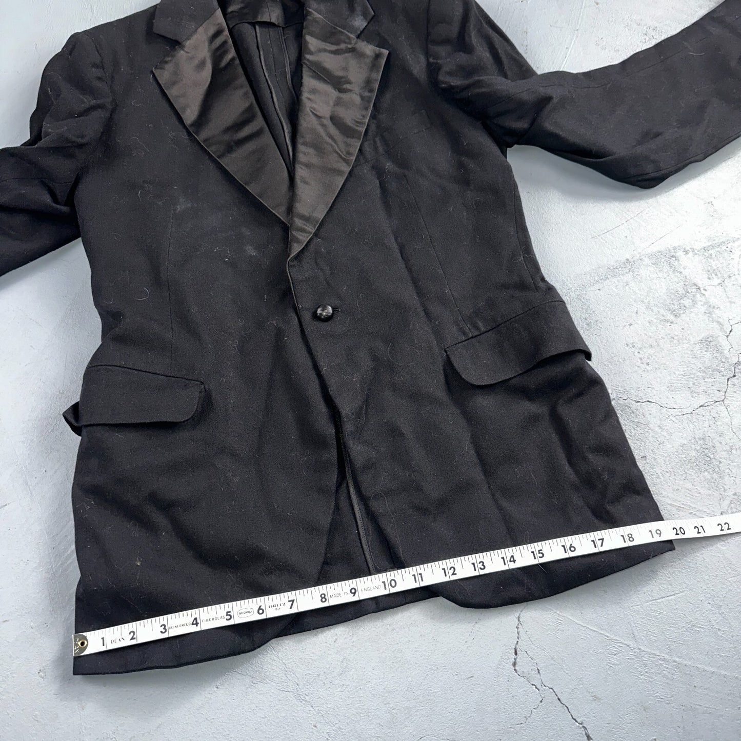 VTG 1920s Mens 1 PC Suit Tuxedo Coat Jacket Pants Black 20s 30s Antique