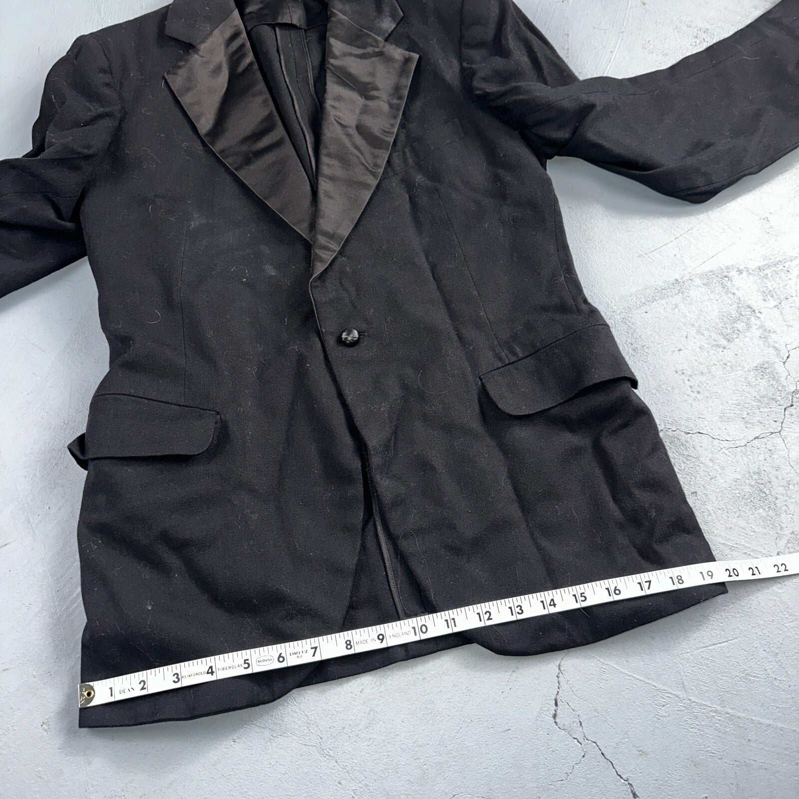 VTG 1920s Mens 1 PC Suit Tuxedo Coat Jacket Pants Black 20s 30s Antique