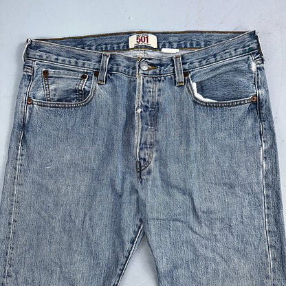 Levis 501 Vintage Y2K XX Straight Leg Jeans Blue Light Wash 34x32 Act 34x31