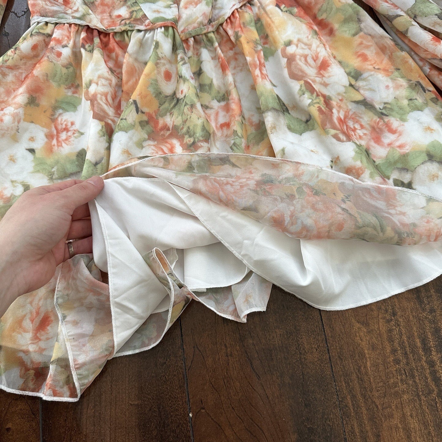 Floral Lantern Sleeve Mini Dress Hoop Skirt Halloween Sexy Vintage Style Hot