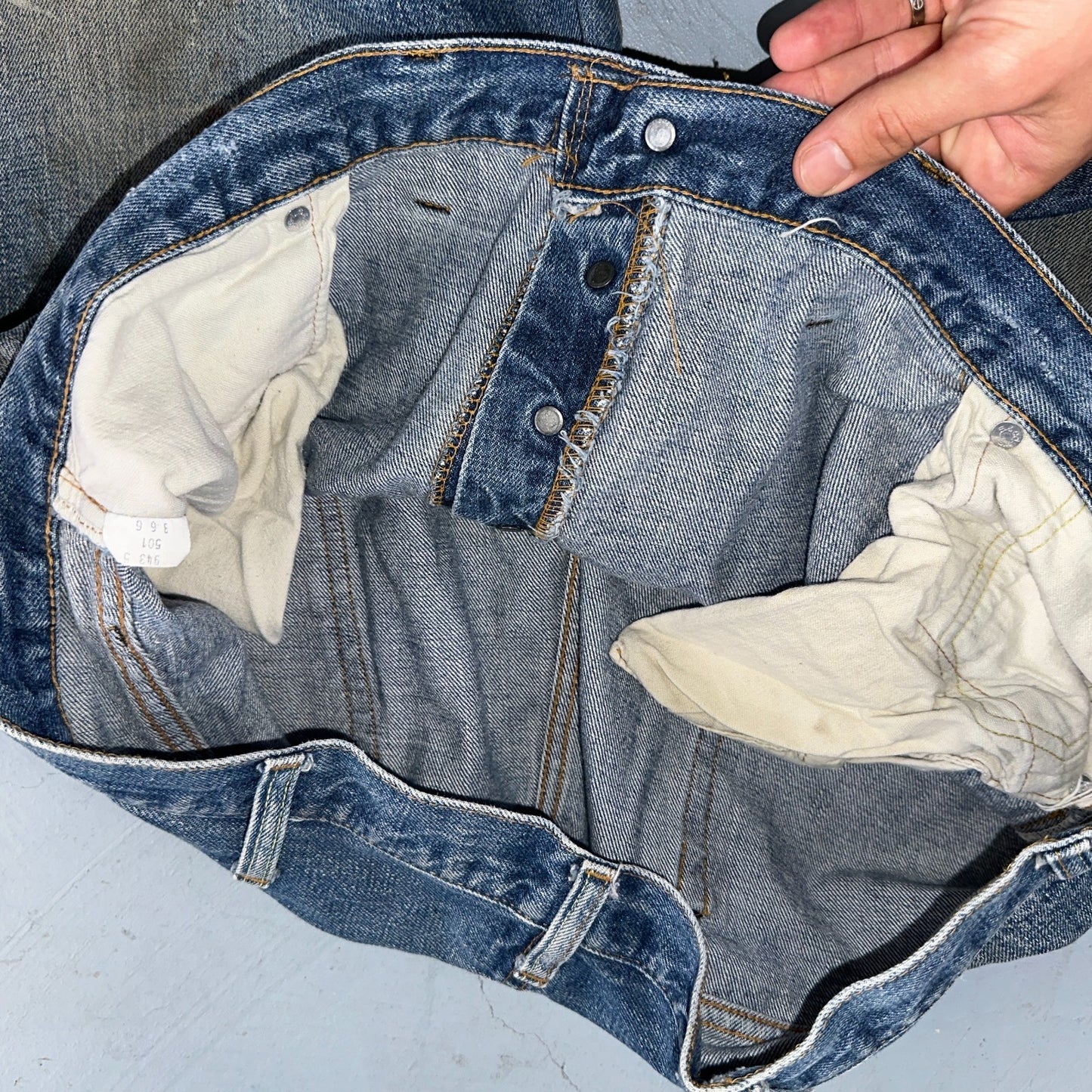 Levis 501 Vintage 70s SS Redline Selvedge USA XX Jeans Med Wash 48x30 Act 43x26