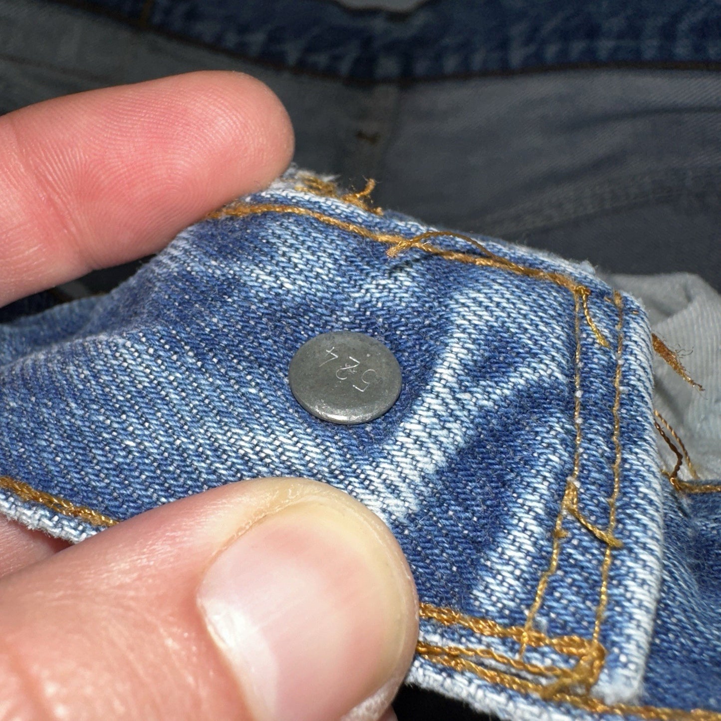 Levis 501 Vintage 80s Redline Selvedge USA XX Jeans Med Wash 35x38 Act 32x33