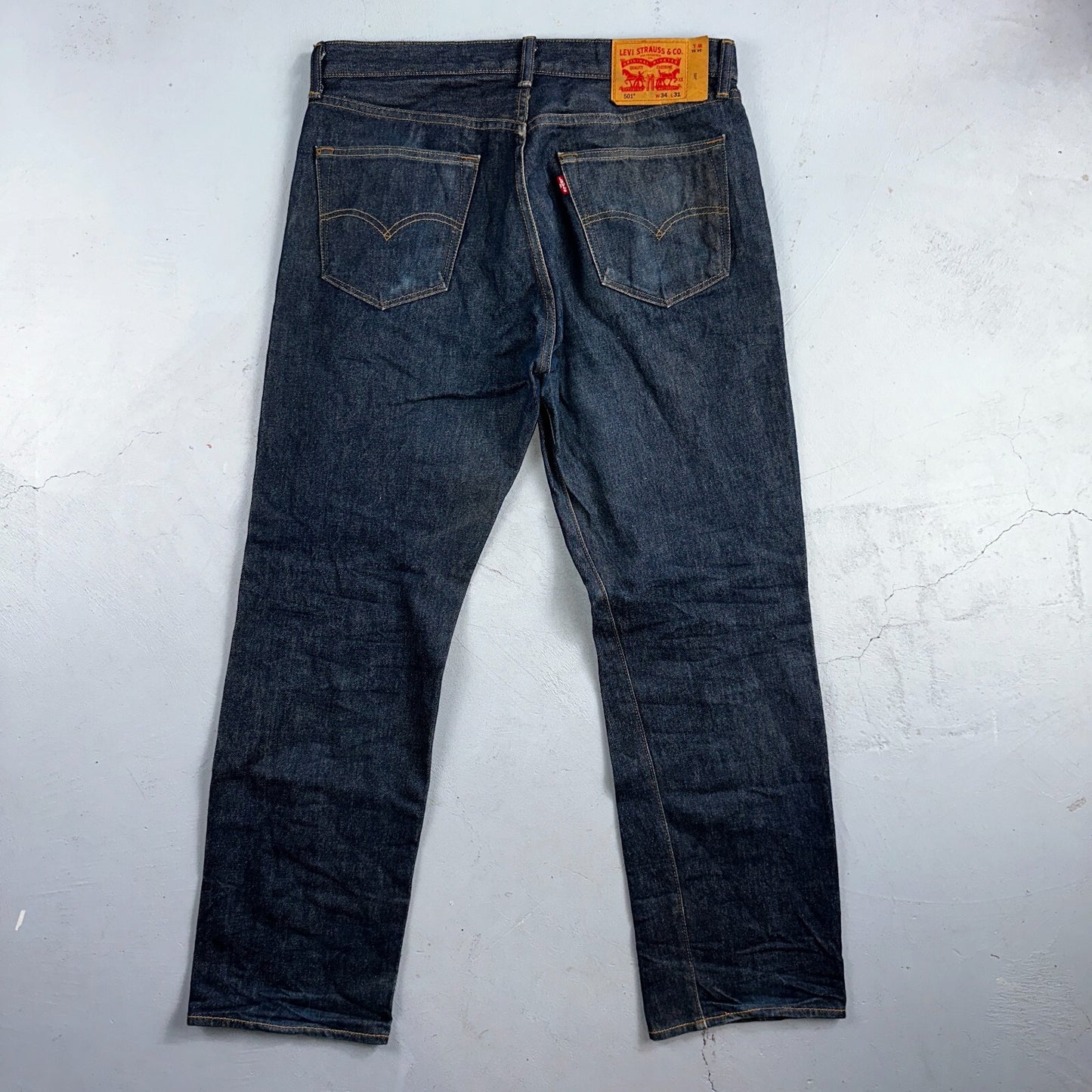 Levis 501 Y2K XX Straight Leg Jeans Blue VTG Dark Wash 34x31 Act 35x30