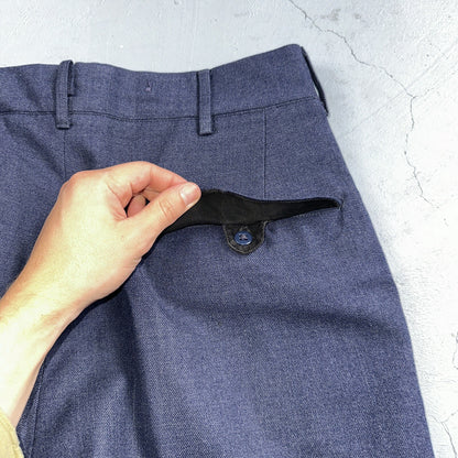 ORIGINAL WWII US ARMY M1944 WOOL COMBAT FIELD TROUSERS- SMALL 32 WAIST BLUE NAVY