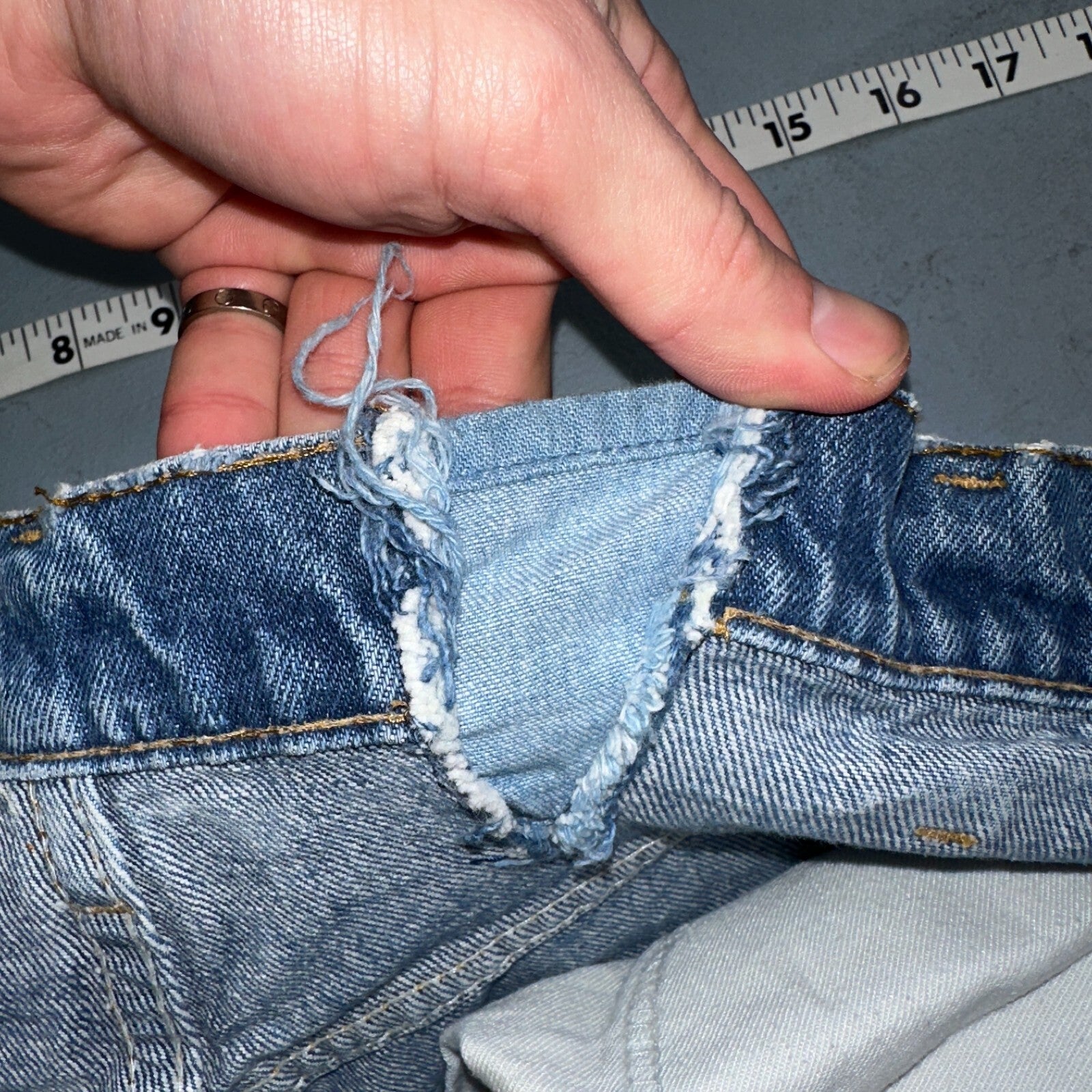 Levis 517 Vintage 80s USA Orange Tab Bootcut Flare Blue Worn Jeans Act 32x28