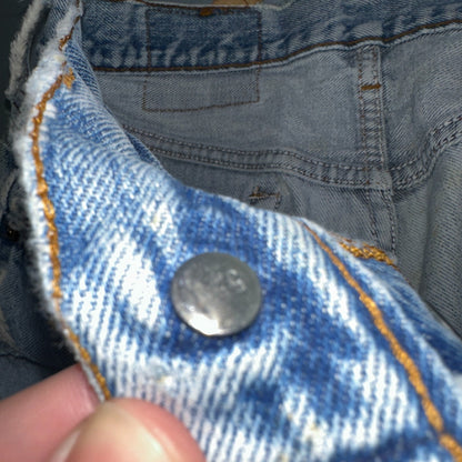 Levis 501 Vintage 80s Redline Selvedge USA XX Jeans Light Wash Thrashed Ac 28x26