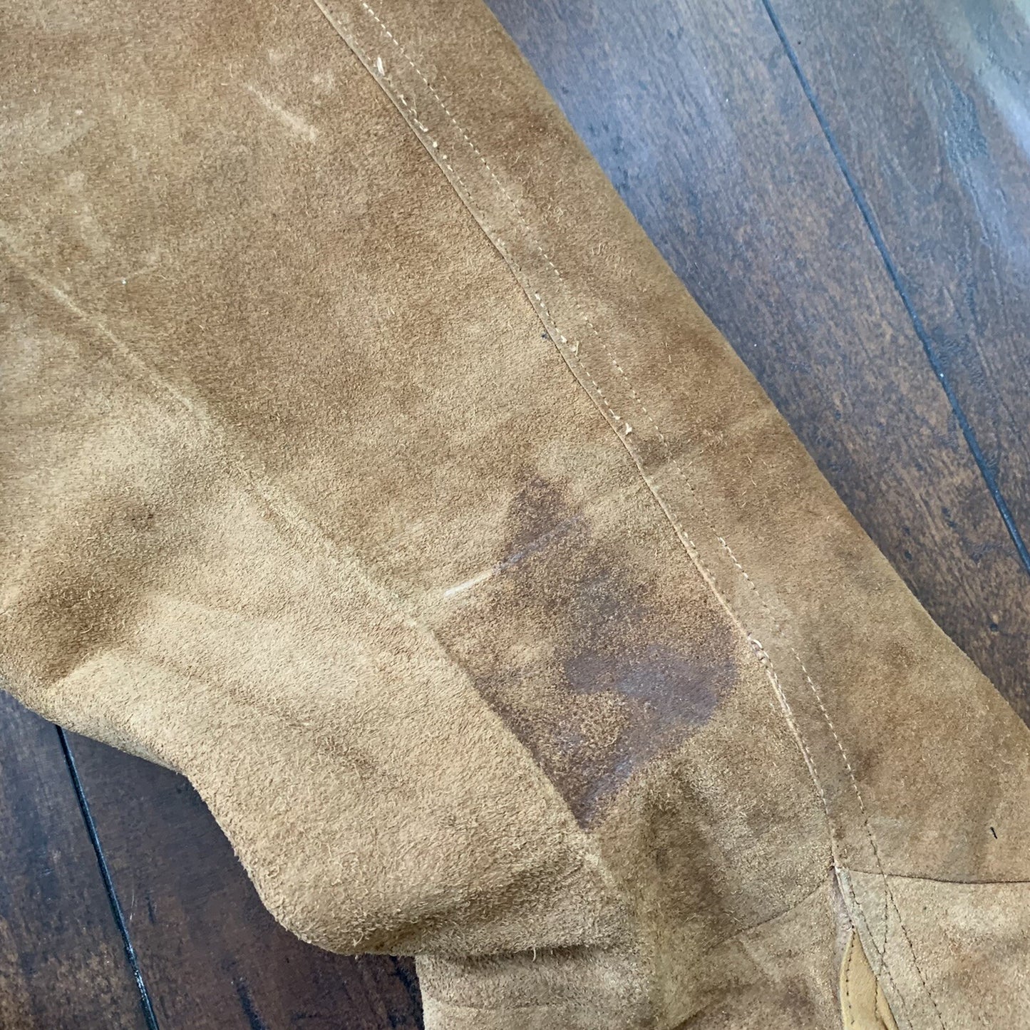 Vintage 1970s Tan Leather Suede Pants 30x31 70s California Cowboy Bell Bottoms