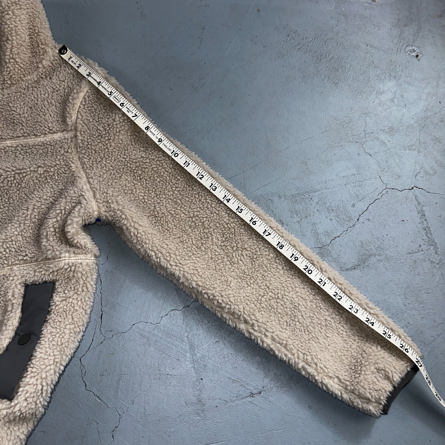 LL Bean Women's Sherpa Fleece Jacket Soapstone Grey Size Small Regular 515832