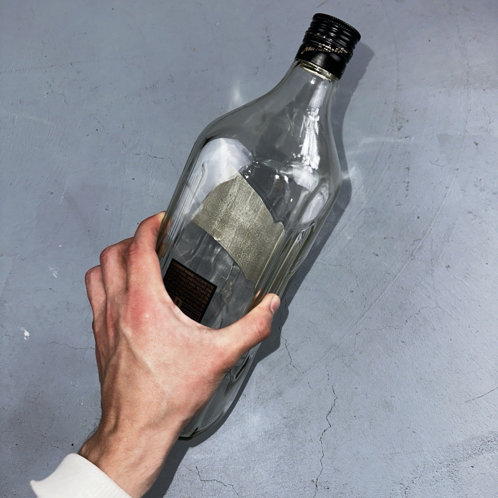 Black Label Johnnie Walker Whiskey 1.75L Empty Bottle Collectors Rare Vtg