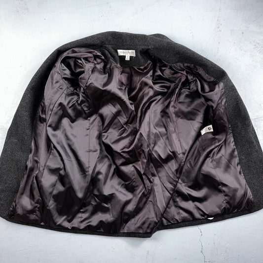 Vintage Valerie Steven’s Gray Black Wool & Cashmere Blend Blazer Women’s Sz 8