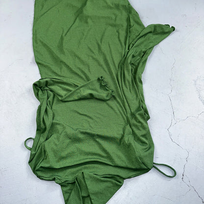 Topshop Women's Maxi Dress S Green Polyester Elastane Maxi Long Mock Neck