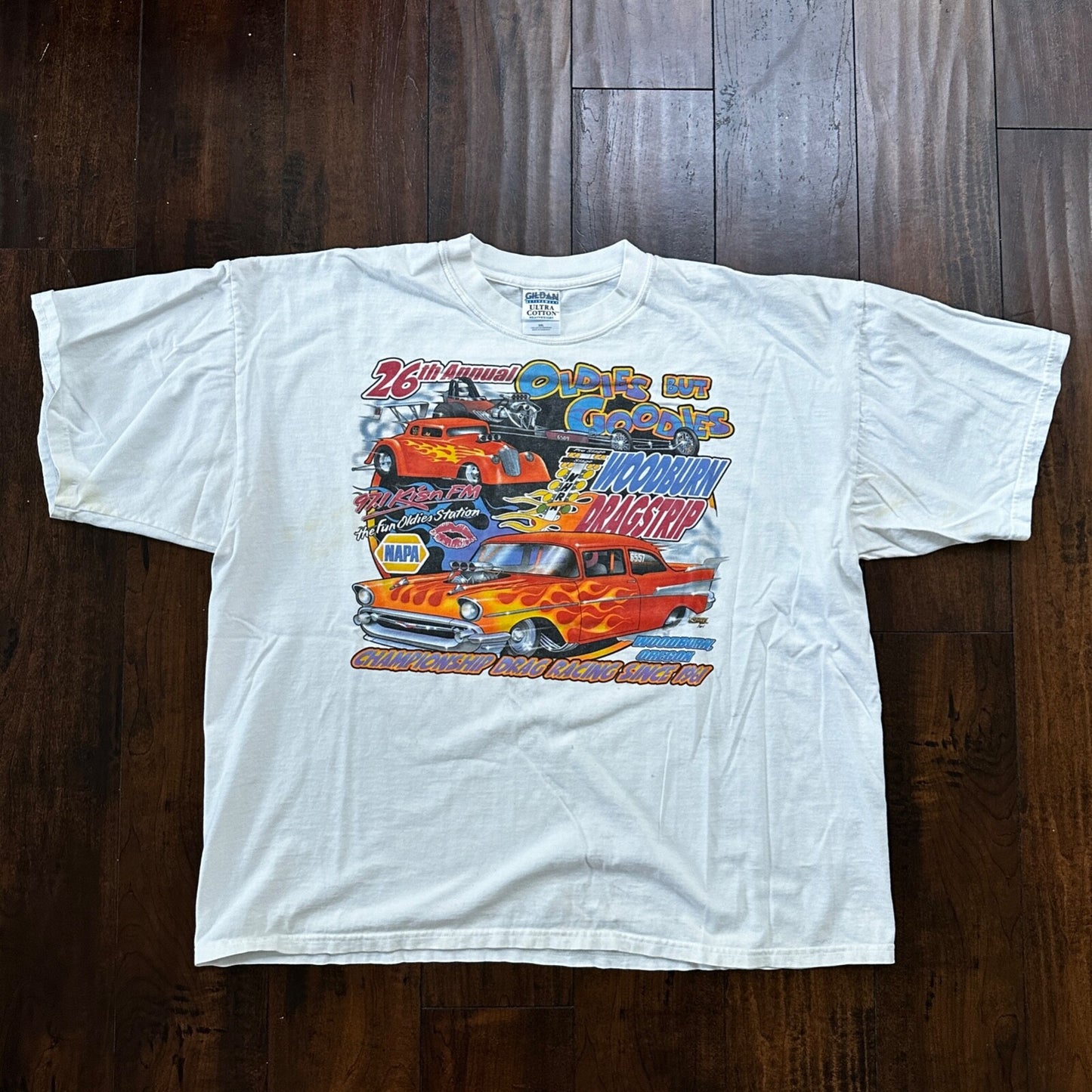 Oldies Y2K VTG T Shirt Classic Antique Sports Cars America USA Nascar Driving