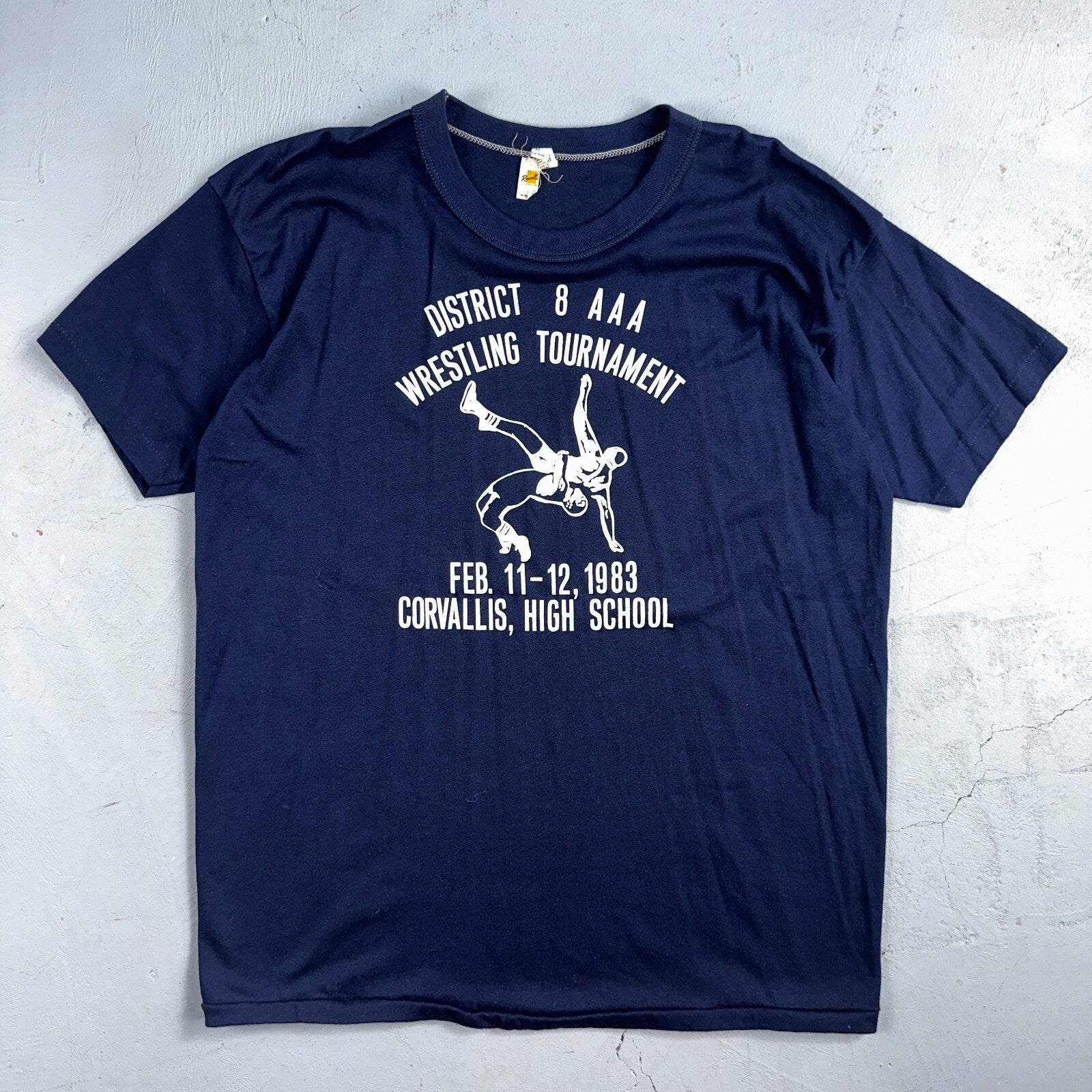 1980s Corvallis Oregon VTG T Shirt Wrestling High School Rare Russell Athletic