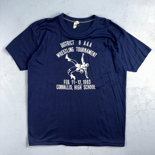 1980s Corvallis Oregon VTG T Shirt Wrestling High School Rare Russell Athletic