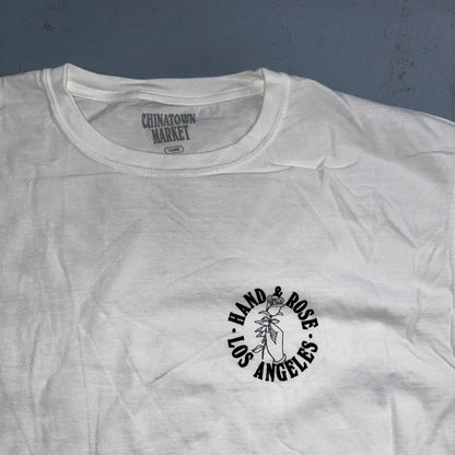Chinatown Market VTG Style T Shirt Los Angeles Always Fresh Roses Hand Large USA
