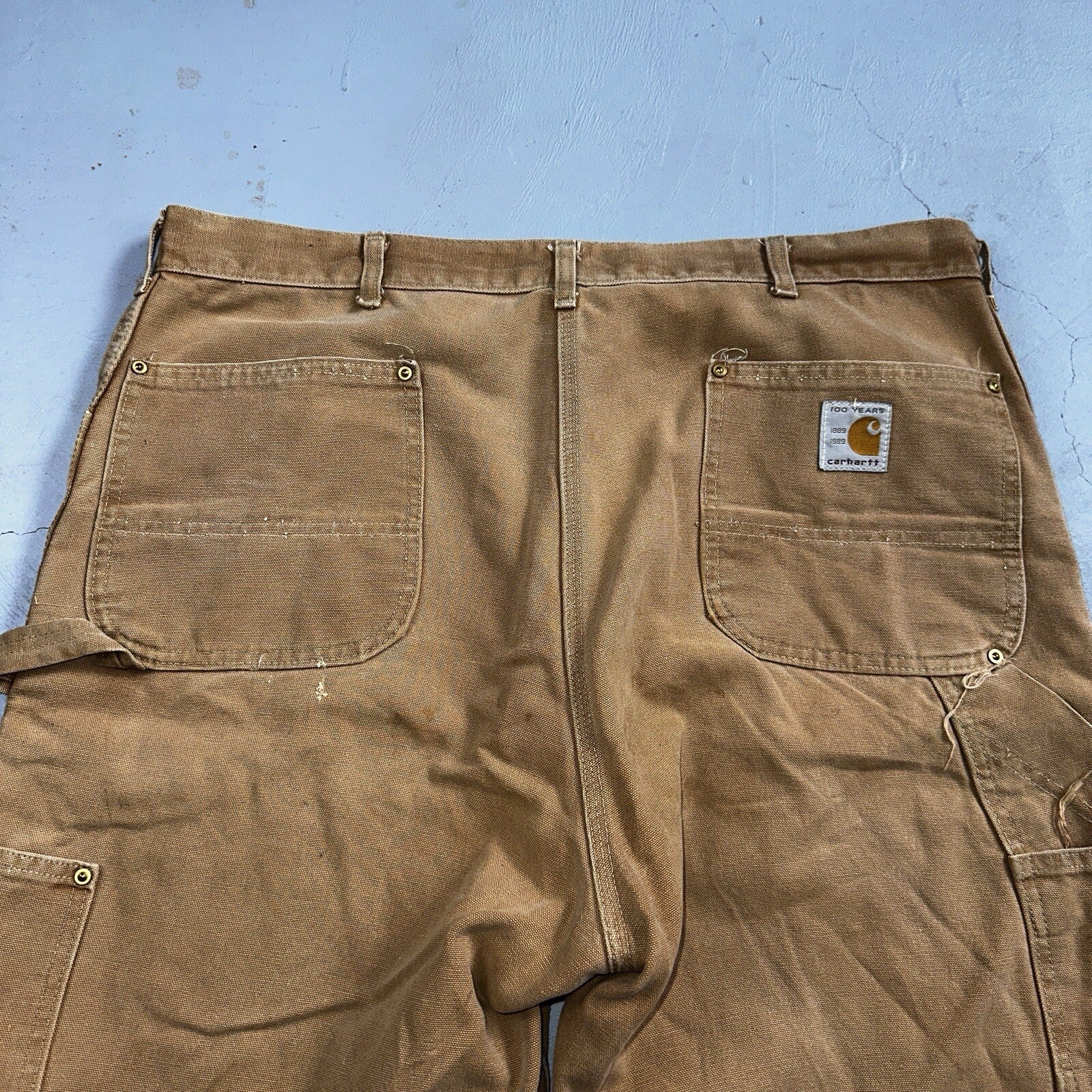 Carhartt 1989 VTG Double Knee Carpenter 80s Pants USA B01 Brown 42x32 Act 40x30
