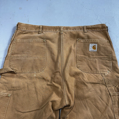 Carhartt 1989 VTG Double Knee Carpenter 80s Pants USA B01 Brown 42x32 Act 40x30