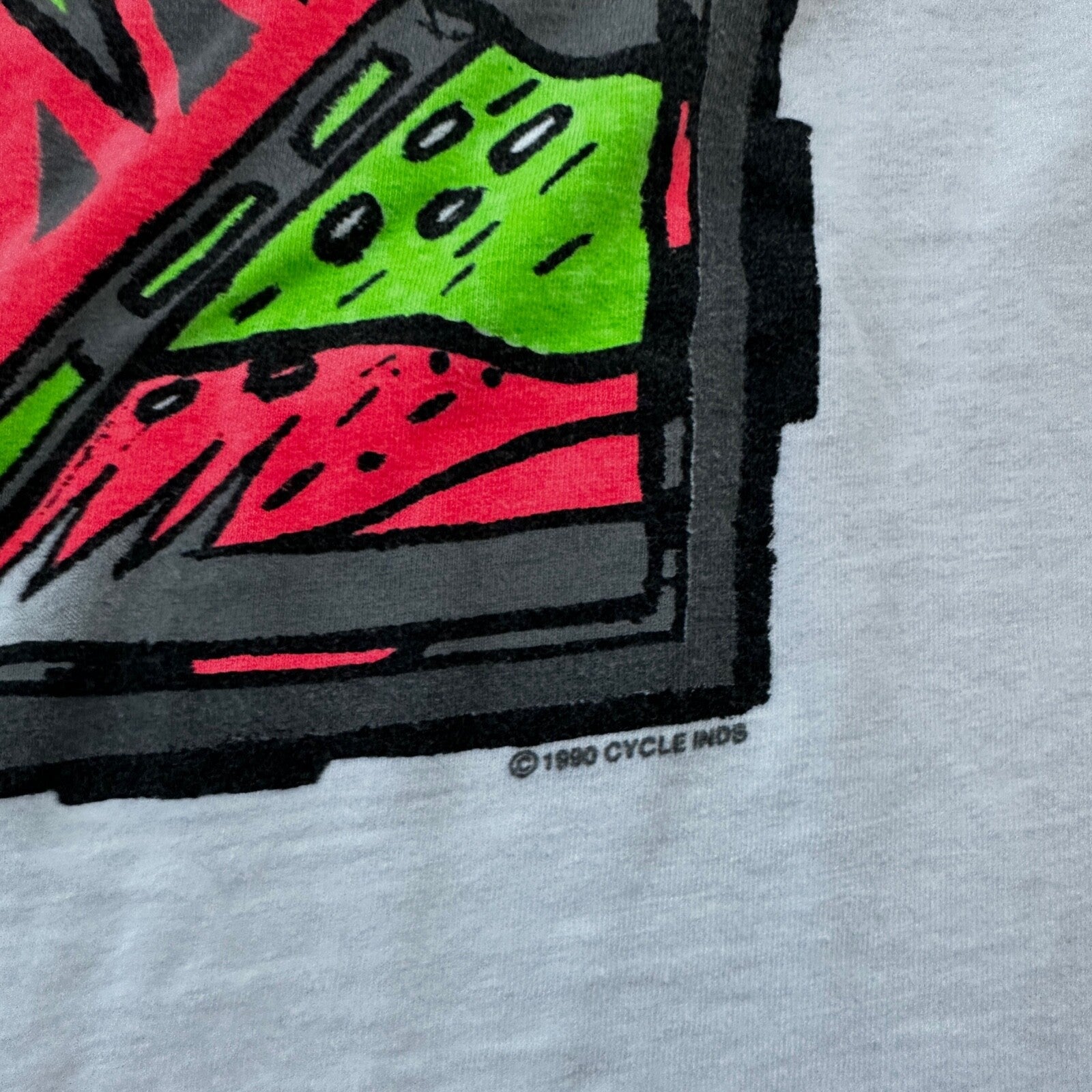 Line Shots Vintage T Shirt Volleyball Surf L 1990 90s White Single Stitch Cool