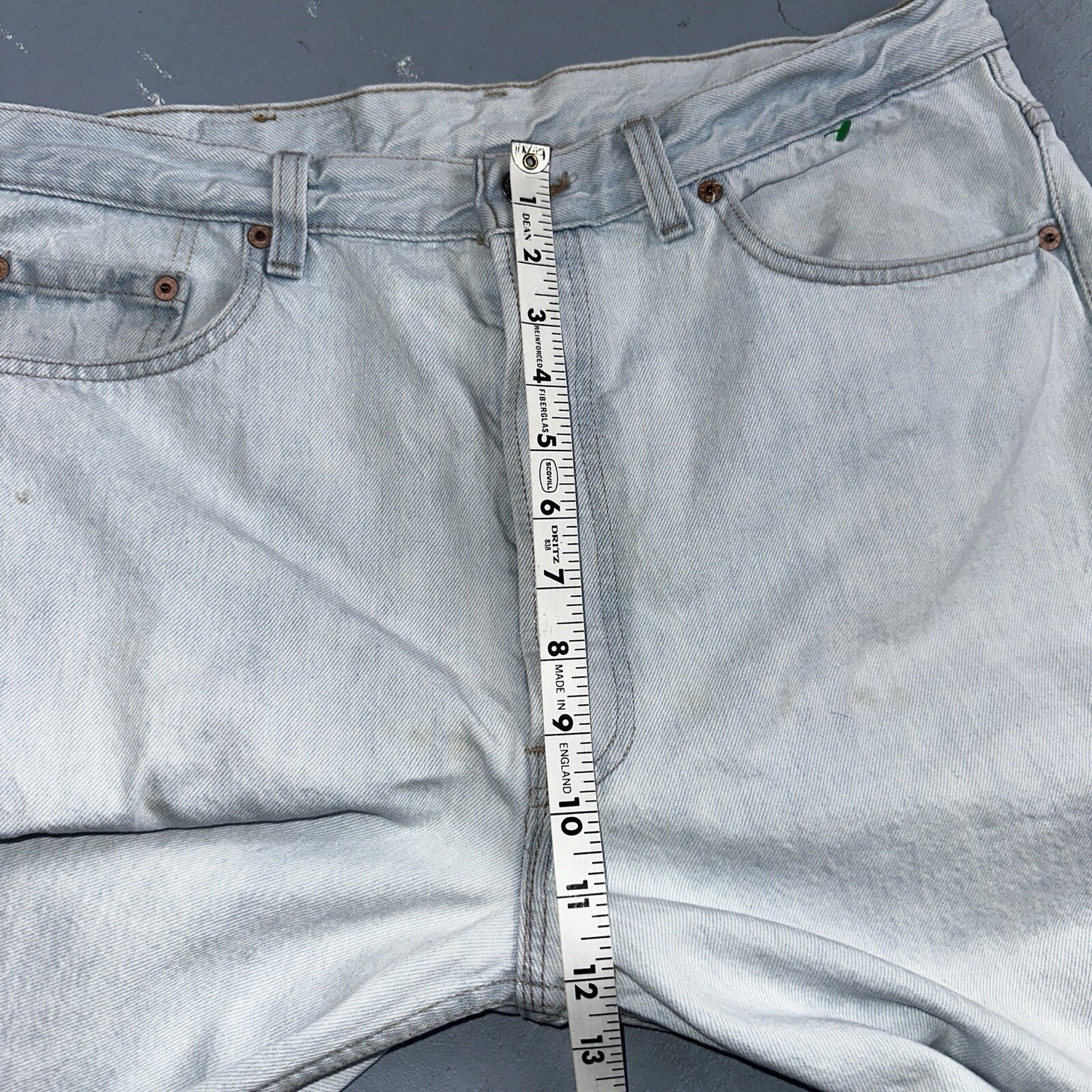 Levis 501 Vintage 90s USA XX Straight Leg Jeans White Light Wash 38x30 Act 34x29