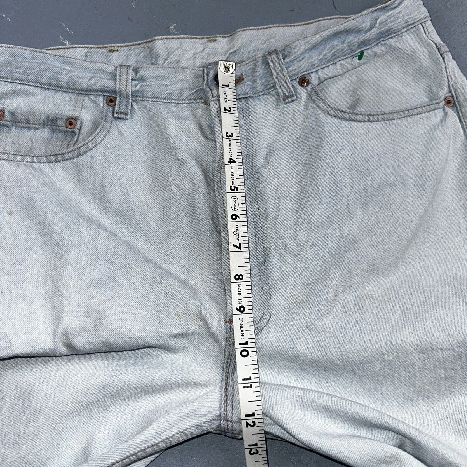 Levis 501 Vintage 90s USA XX Straight Leg Jeans White Light Wash 38x30 Act 34x29